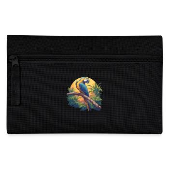 Papageie Papagei - Federtasche - Schwarz - Vorne