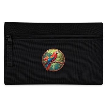 Papageie Papagei - Federtasche - Schwarz - Vorne
