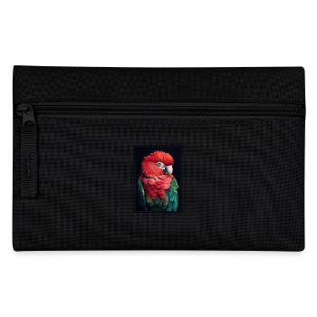 Papageie Papagei - Federtasche - Schwarz - Vorne