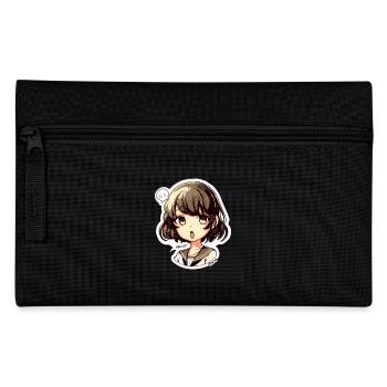 Jolie fille de dessin animé - Bonjour ! Ballon - Trousse - noir - Devant