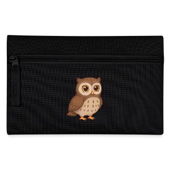 Animal Cartoon Owl - Pencil Case - black - Front