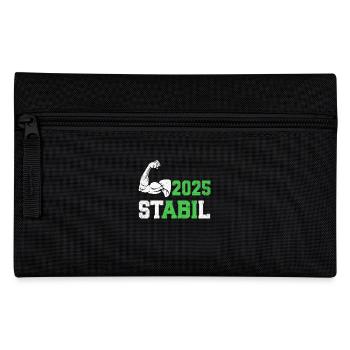 Abitur Abschluss 2025 STABIL Abi Geschafft Lustig - Federtasche - Schwarz - Vorne