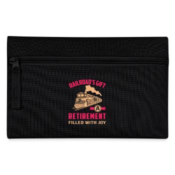Eisenbahn Zugführer Rente Rentner Zug - Federtasche - Schwarz - Vorne
