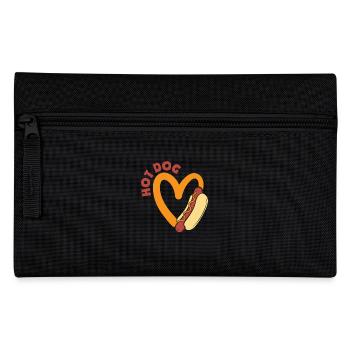 Hot Dog Lover Heart Design - Pencil Case - black - Front