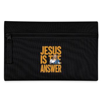 Jesus is the answer - Jesus ist die Antwort - Federtasche - Schwarz - Vorne