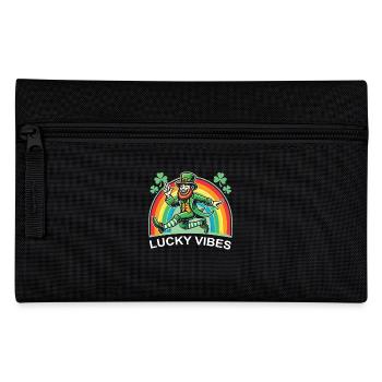 St. Patrick's Day Lucky Vibes Rainbow - Pencil Case - black - Front
