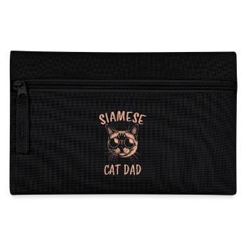 Siamkatze Spruch Siamkatze Papa Siamkatze Geschenk - Federtasche - Schwarz - Vorne