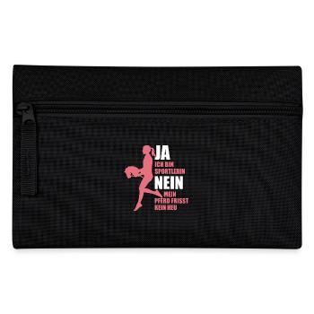 Hobby Horse - Ja, ich bin Sportlerin - Spruch - Federtasche - Schwarz - Vorne