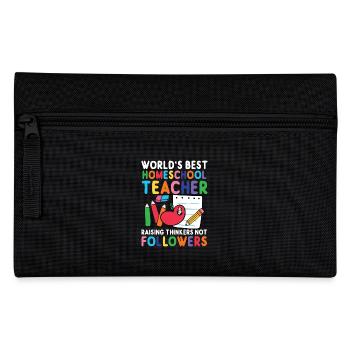 World's Best Homeschool Teacher - Raising - Pencil Case - black - Front