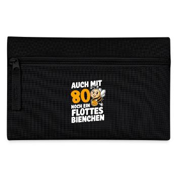 80. Geburtstag 80 Jahre Flottes Bienchen Frau - Federtasche - Schwarz - Vorne