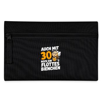 30. Geburtstag 30 Jahre Flottes Bienchen Frau - Federtasche - Schwarz - Vorne
