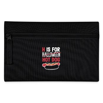 H is for Hot Dog Hot Dog Lover - Pencil Case - black - Front