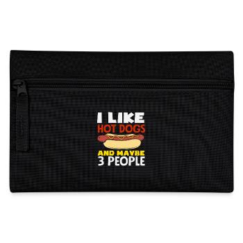 Amateur de hot-dogs J’aime les hot-dogs et peut-être - Trousse - noir - Devant
