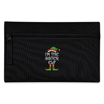 Je suis la sœur elfe chemise assortie Noël en famille - Trousse - noir - Devant