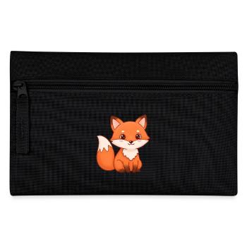 Animal Cartoon Fox - Pencil Case - black - Front