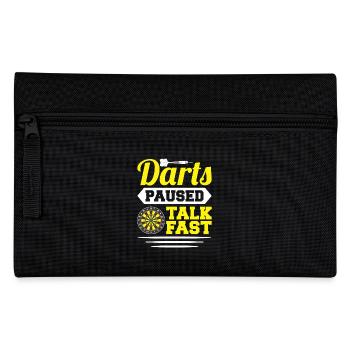 Dart Dartspieler Dartspiel Herren - Federtasche - Schwarz - Vorne