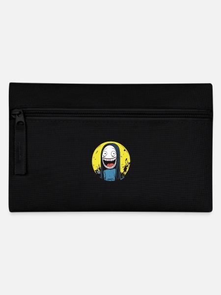 Durchgeknallte Figur mit langem Haar - Federtasche - Schwarz