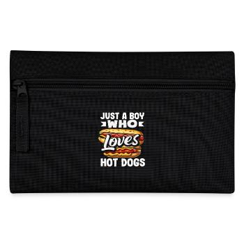 A Boy Who Loves Hot Dogs - Pencil Case - black - Front