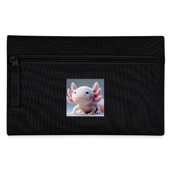 Süßer Axolotl – Lustiges Wasserwesen - Federtasche - Schwarz - Vorne