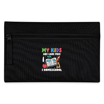 My children are carefree I teach - Pencil Case - black - Front