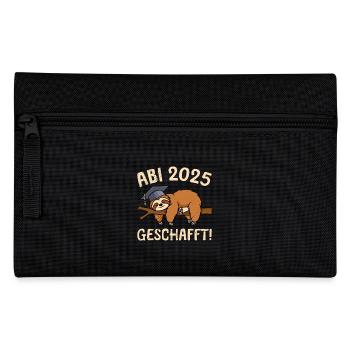 Absolvent ABI 2025 GESCHAFFT Lustiges Abitur - Federtasche - Schwarz - Vorne