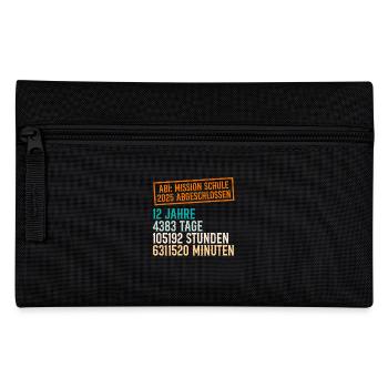 Abitur 12 JAHRE 4383 TAGE 105192 STUNDEN Lustiges - Federtasche - Schwarz - Vorne