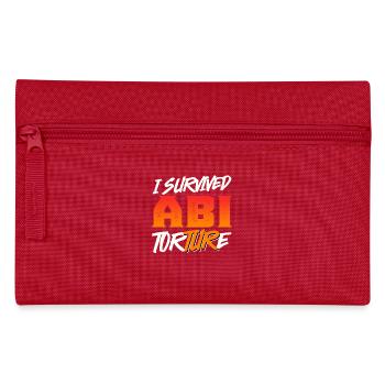 Abiturienten I SURVIVED ABI TORTURE Lustiges - Federtasche - Rot - Vorne
