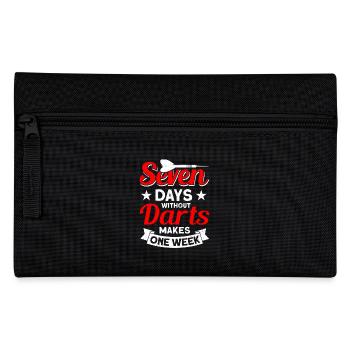 Dart Dartspieler Dartspiel Herren - Federtasche - Schwarz - Vorne