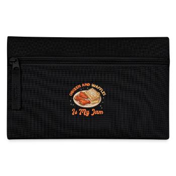 Chicken Waffles Breakfast Waffle Cook - Pencil Case - black - Front