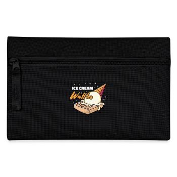 cream Waffles Syrup Breakfast waffles - Pencil Case - black - Front