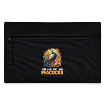 Pfaue Pfau - Federtasche - Schwarz - Vorne