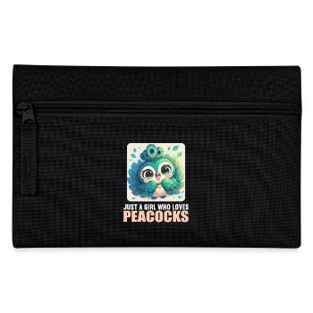 Pfaue Pfau - Federtasche - Schwarz - Vorne