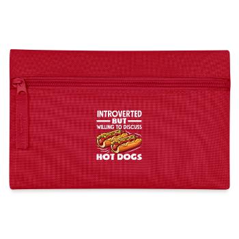 Hot Dog Liebhaber Introvertiert Diskutiert - Federtasche - Rot - Vorne