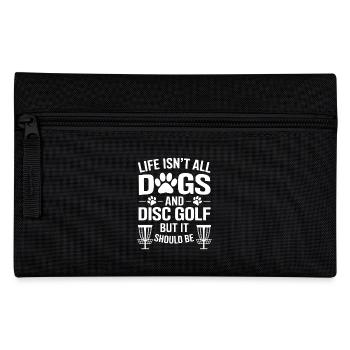 Discgolf Spruch Hunde Lustiges Discgolf Geschenk - Federtasche - Schwarz - Vorne