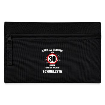 30 Round Birthday Gift Party Saying Idea - Pencil Case - black - Front