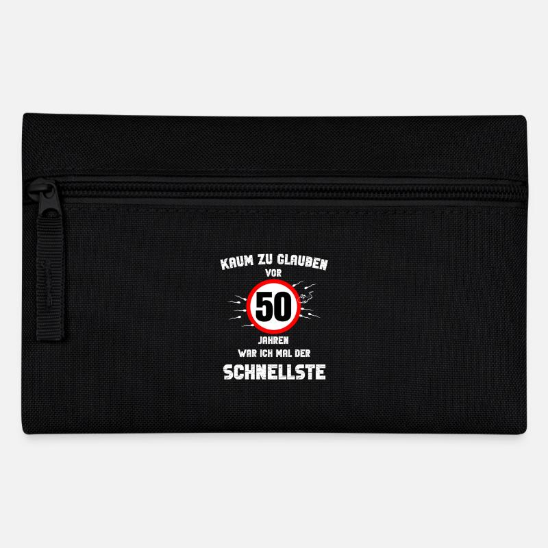 50 runder Geburtstag Geschenk Party Spruch Idee - Federtasche - Schwarz