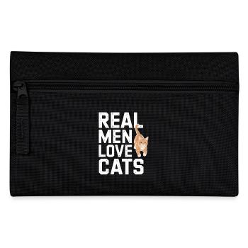 Les vrais hommes aiment les chats - Trousse - noir - Devant
