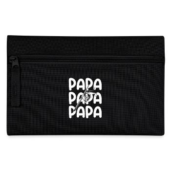 Angler Vater Papa Angeln - Federtasche - Schwarz - Vorne