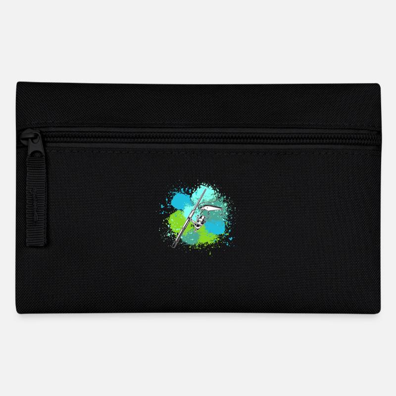 Angler Angeln - Federtasche - Schwarz
