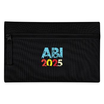 ABI 2025 Abitur Abschluss Lustiges Abiturienten - Federtasche - Schwarz - Vorne