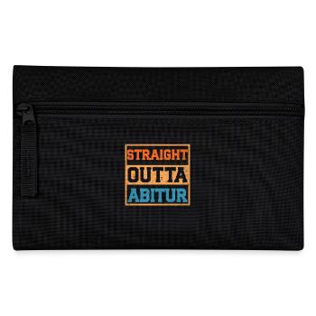 Abi STRAIGHT OUTTA ABITUR Geschafft Lustiges - Federtasche - Schwarz - Vorne