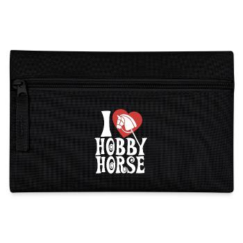 I Love Hobby Horse - Herz - Hobby - Federtasche - Schwarz - Vorne
