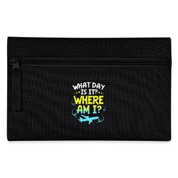Flight Attendant Stewardess - Pencil Case - black - Front