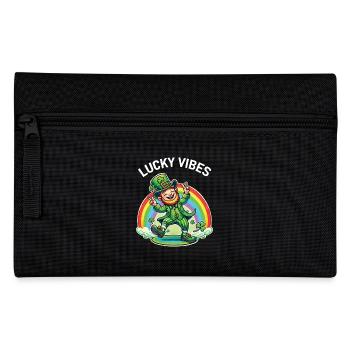 St. Patrick's Day Happy Vibes - Pencil Case - black - Front