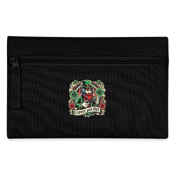 St. Patrick's Day Gaming Leprechaun Clover And Out - Pencil Case - black - Front