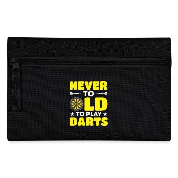 Dart Dartspieler Dartspiel Herren - Federtasche - Schwarz - Vorne
