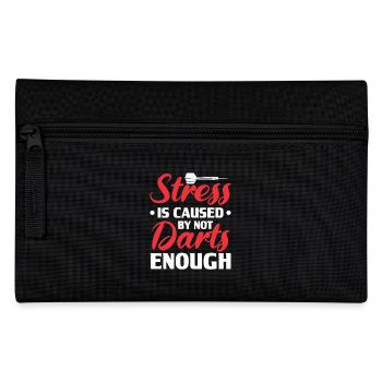 Dart Dartspieler Dartspiel Herren - Federtasche - Schwarz - Vorne