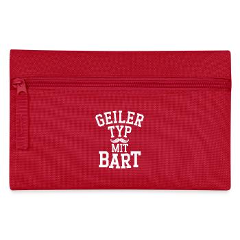 guy with beard beard barber full beard - Pencil Case - red - Front