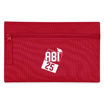 ABITUR 2025 ABI Geschafft Abiturient Lustiges - Federtasche - Rot - Vorne
