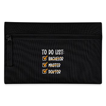 Doktorand TO DO LIST BACHELOR MASTER DOKTOR Lustig - Federtasche - Schwarz - Vorne